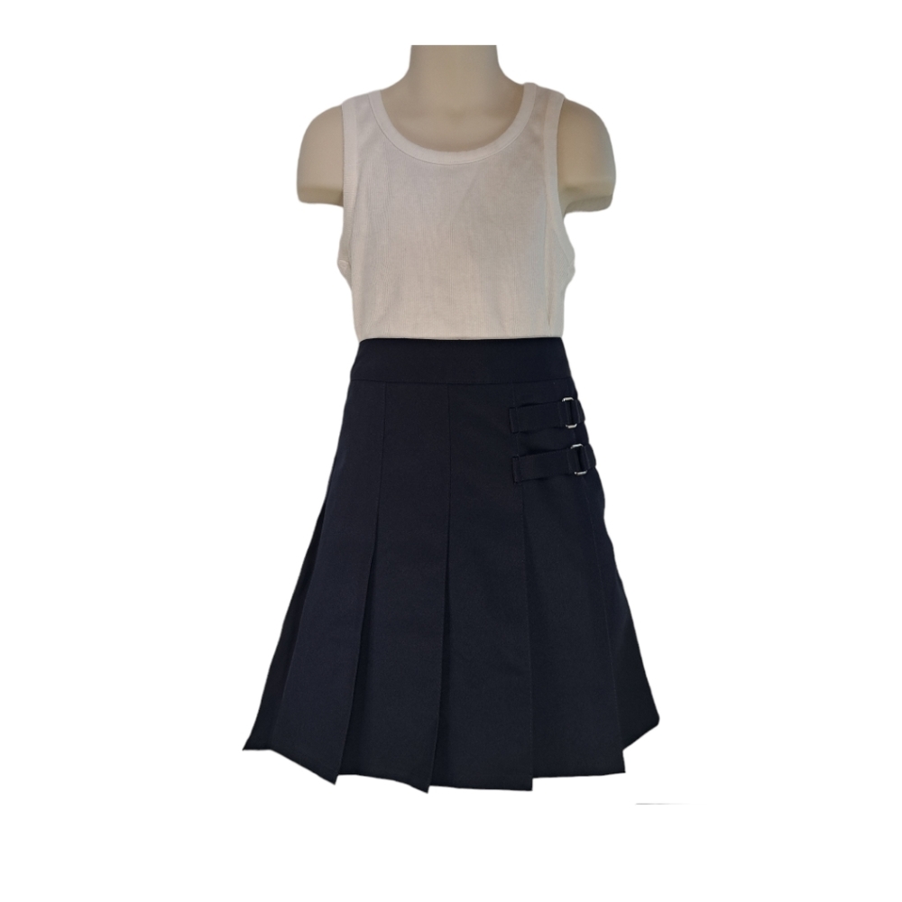 French Toast Kids Bottom Two Tab Uniform Skort #1302 Girls Size 10 in Navy Blue